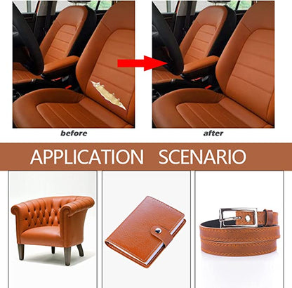 INF Self-Adhesive Repair Patch Faux Leather 50x138 cm Light Brown - Image 3