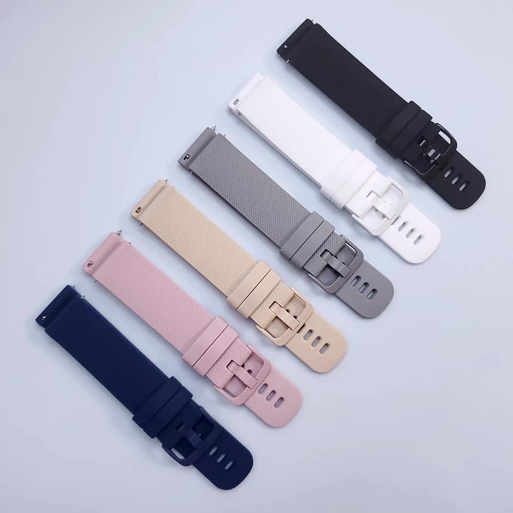 20 22mm Silicone Strap for Garmin Venu 3 Band Forerunner 265 255 245 Music Vivoactive 4 Band for Garmin Venu Sq 2 Plus Bracelet Gray Gray 20mm - Image 3