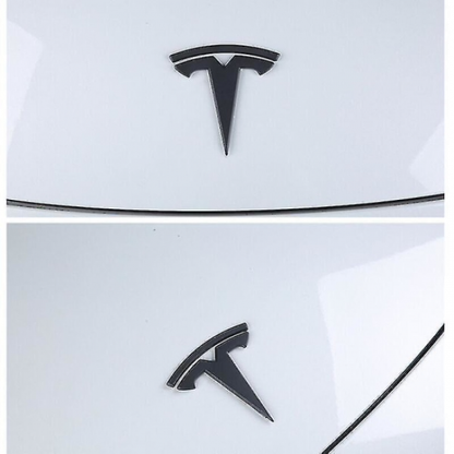 3x Matte Black T-Logo Hood Emblem Tesla Model Y - Image 5