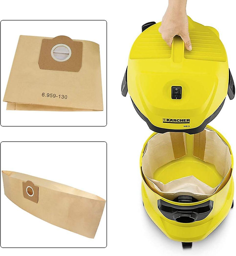 10-pack vacuum cleaner bags for Karcher 6.959-130.0 filter bags A 2201/2204/2504 - Image 4