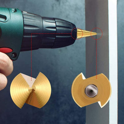 Step Drills Double Groove Countersink Drill High Speed Steel Cone Drill for Steel Wood, Plastic, Brass, Aluminum 3 pcs - Image 2