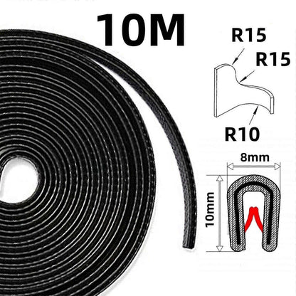 10 m edge protection edge profile black pipe tape clamping profile rubber