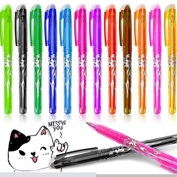 Erasable Ink Pens, Erasable Gel Ink Pens - 12-pack Multicolor multicolor - Image 2