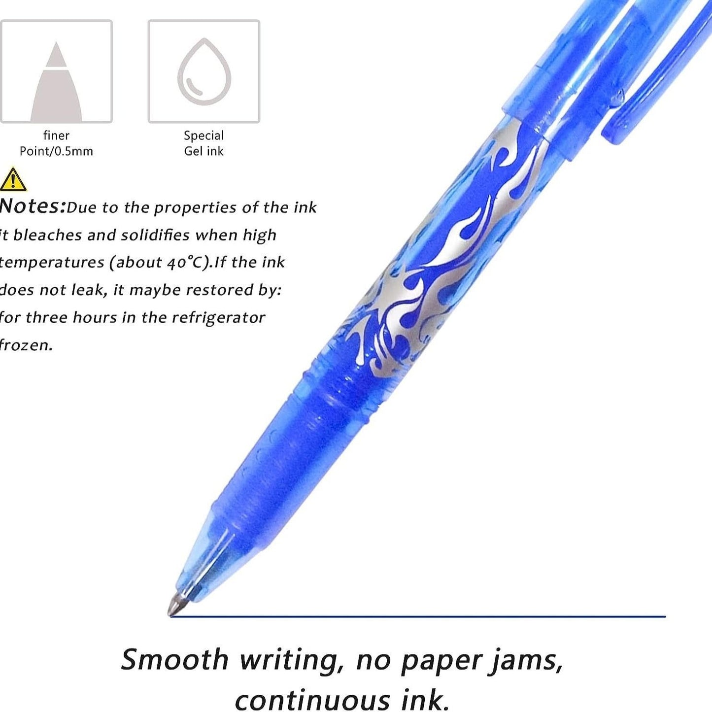 Erasable Ink Pens, Erasable Gel Ink Pens - 12-pack Multicolor multicolor - Image 6