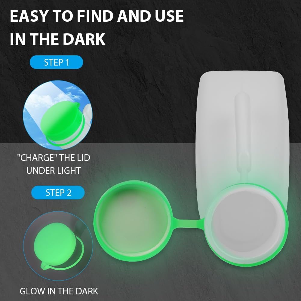 Urinal Bottle for Men, Glow-in-the-Dark 1000ml Pee Bottle for Travel & Incontinence Green - Image 3