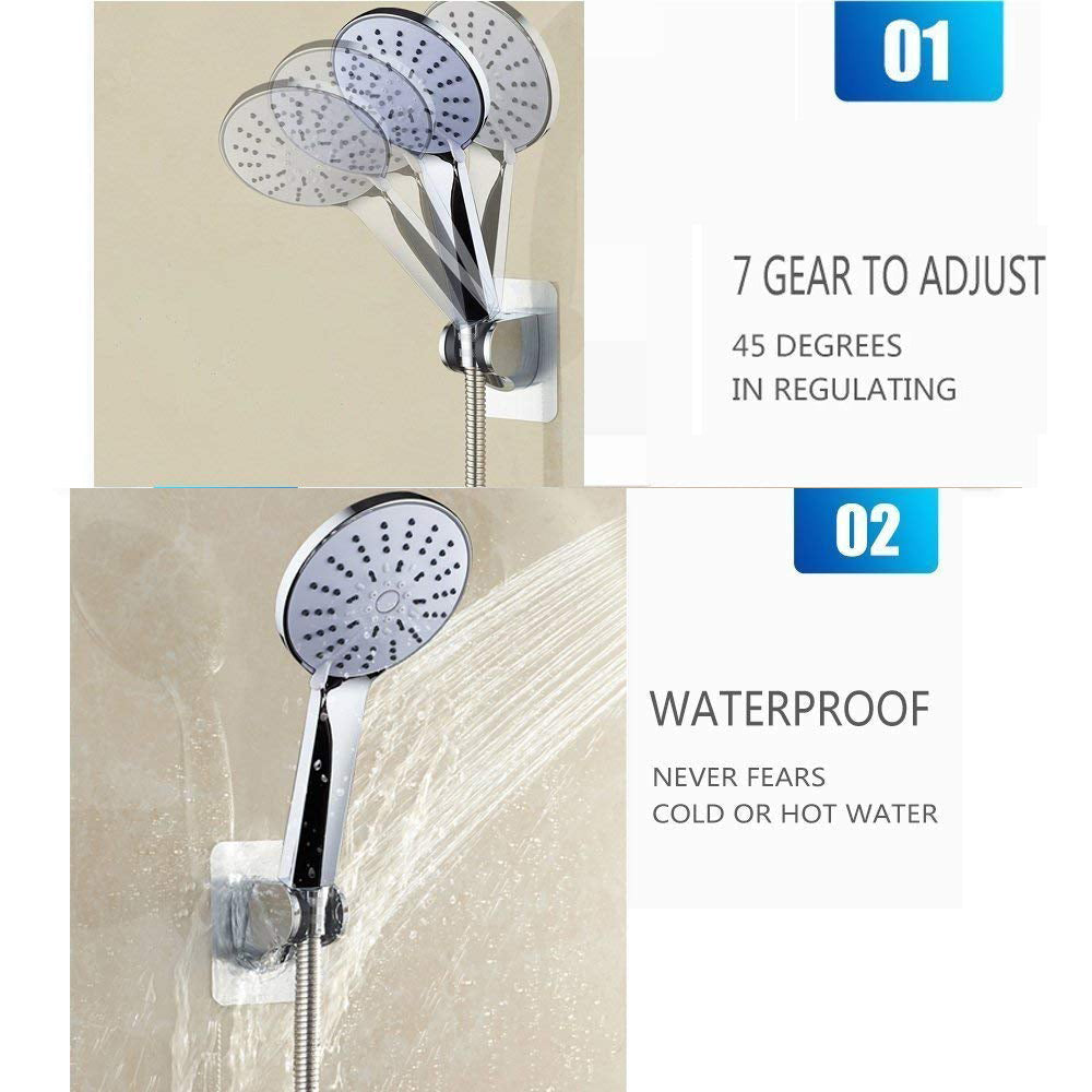 Adjustable Shower Head Holder, Self-Adhesive Handheld Shower Holder with 3M Sticker, Reusable, Durable, Waterproof, Wall Mount for Bathroom - Image 3