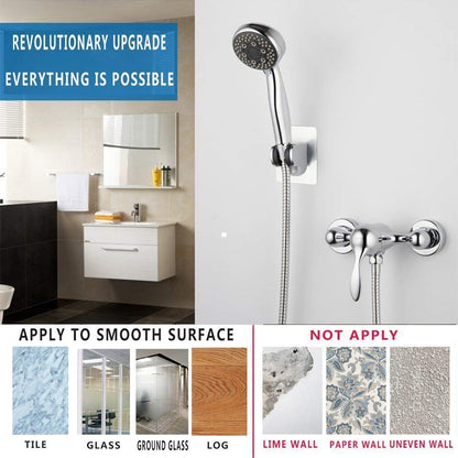 Adjustable Shower Head Holder, Self-Adhesive Handheld Shower Holder with 3M Sticker, Reusable, Durable, Waterproof, Wall Mount for Bathroom - Image 4