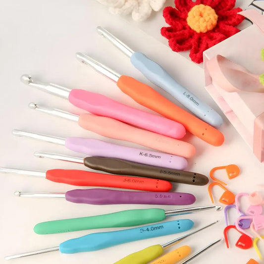 45-piece crochet set with needles, markers, tape measure - Knitting Kit Multicolor multicolor - Image 2