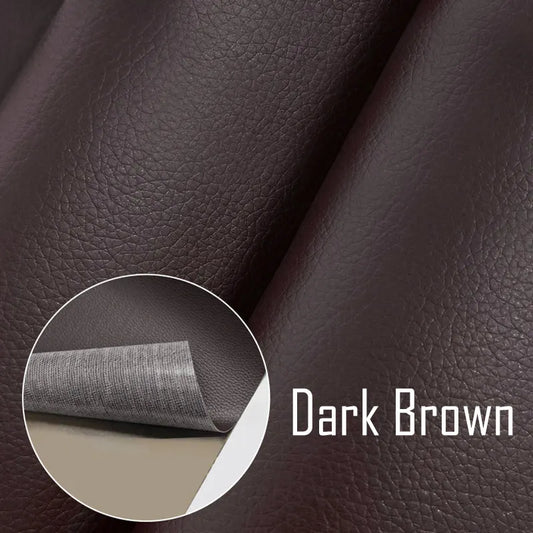 Self-Adhesive Repair Patch Faux Leather 50x138 cm Dark Brown - Image 2