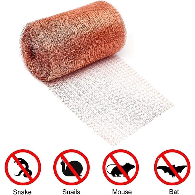 Copper net, 1 roll of 6 meters, against snails, mice, birds and nematodes, garden protection against rodents, knitted copper - Image 4
