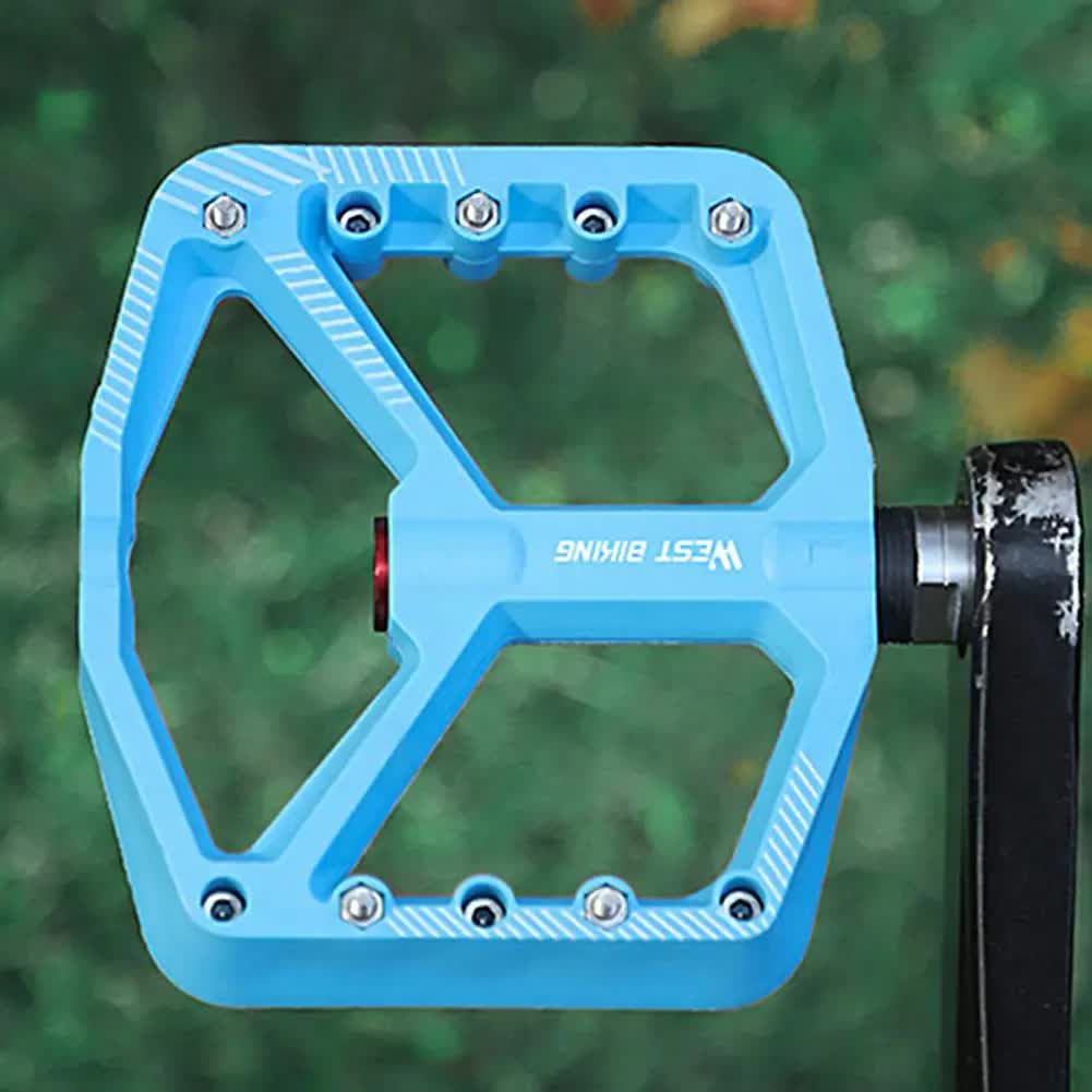pair of wide pedals with non-slip surface and repair function, blue - Image 2