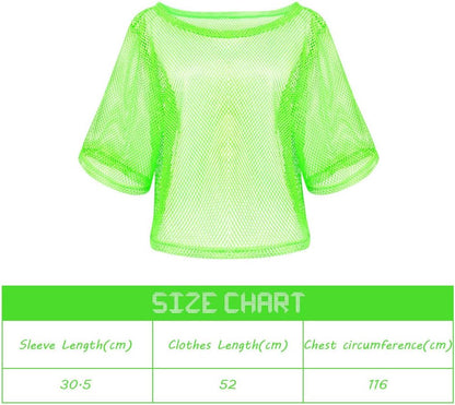 80s Neon Party Clothes Costume Accessories Set, 1980s Retro Theme Party Decoration Outfit for Women Girls B 1PCS - Image 2