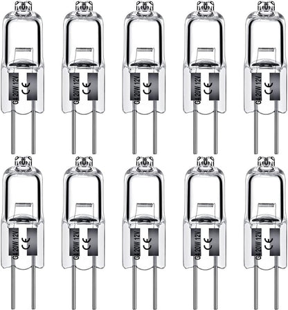 G4 halogen lamps 10W 12V - Warm white - 10-pack 10pcs 10pcs 10W