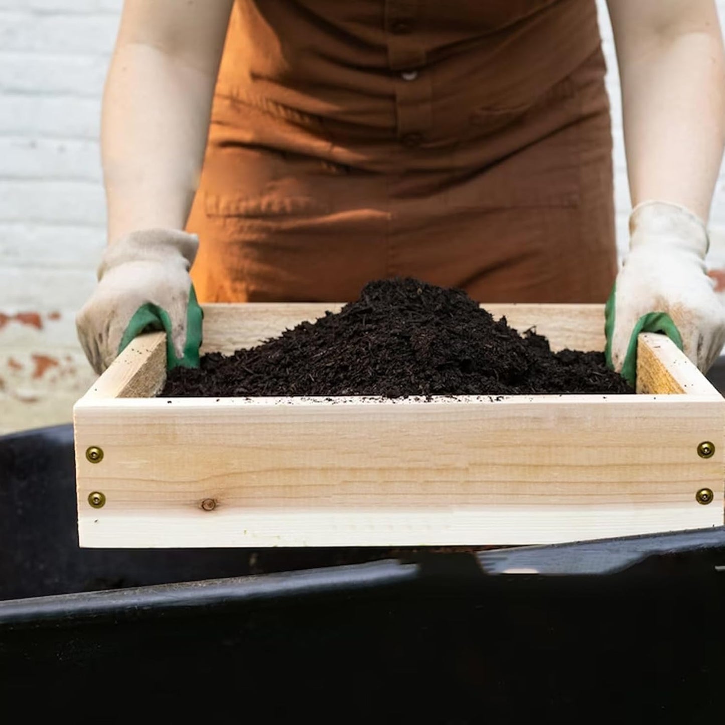 Garden sieve, soil sieve, mesh, ground stone, sand sieve, garden tool for sifting compost, dirt, soil, leaves, live - Image 3