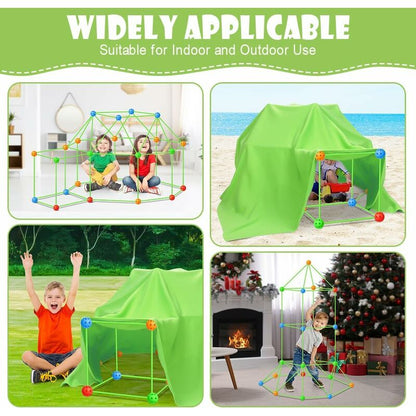 174 Pieces Plus a Tent Building Kit for Kids Glow in the Dark Air Fort Building Toys (The color of the ball is random) - Image 4
