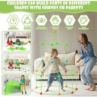 174 Pieces Plus a Tent Building Kit for Kids Glow in the Dark Air Fort Building Toys (The color of the ball is random) - Image 5