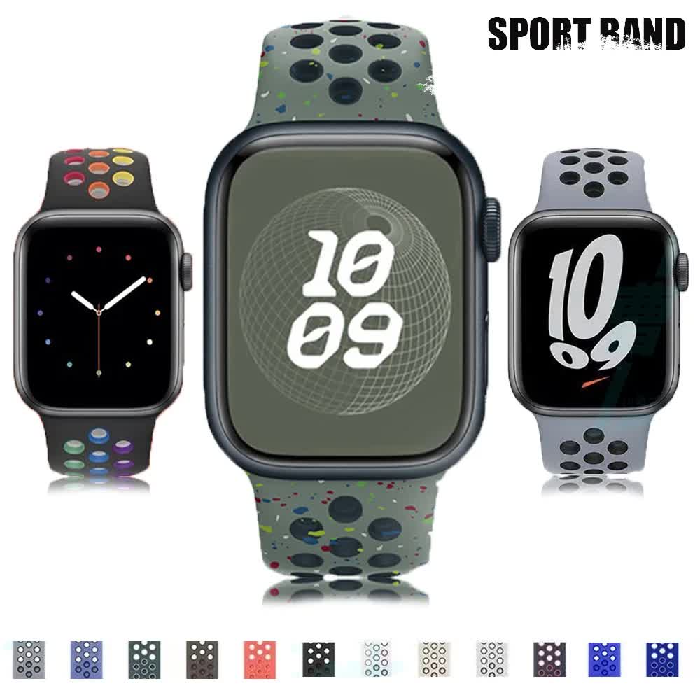 Compatible with Apple Watch Bracelet 45mm 49mm 44mm 40mm 41mm 42mm correa iWatch Ultra 2 Series 9 8 SE 7 6 5 4 3 Black Pink 15 SM - Image 2