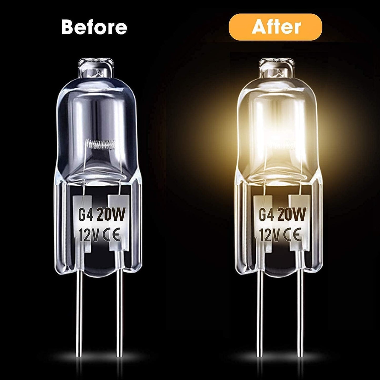 G4 halogen lamps 20W 12V - Warm white - 20 Pack 20pcs 20W 20pcs - Image 4