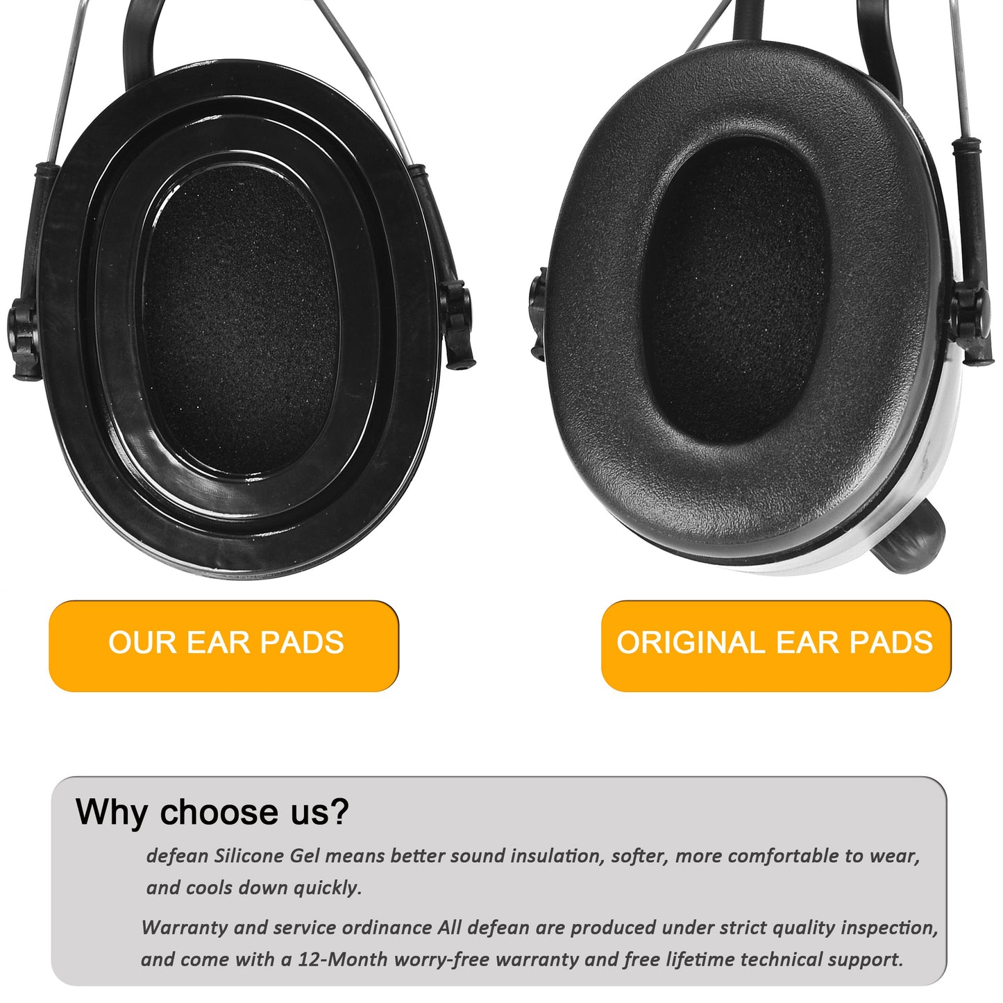 INF Gel earmuffs for 3M Peltor hearing protection 1 pair - Image 8