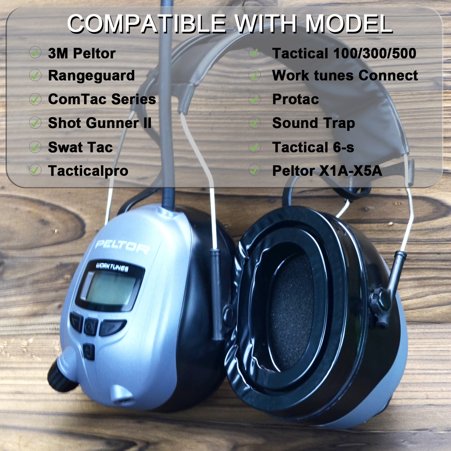 INF Gel earmuffs for 3M Peltor hearing protection 1 pair - Image 9