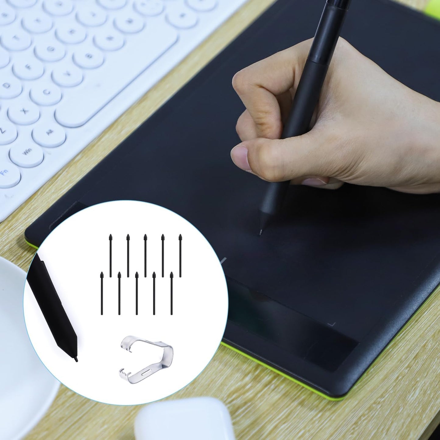 10pcs S Pen Nibs for Samsung Galaxy Tab S6 with Installation Tool Compatible with Samsung Galaxy Tab S7 & S7 Plus S8 & S8 Plus (Black) Black - Image 4