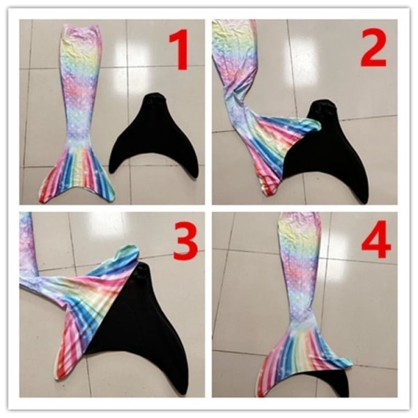 Mermaid Swimsuit Monofin Mermaid Fins Kids Mermaids Pack C (with Monofin) L (7-9 Years) - Image 3