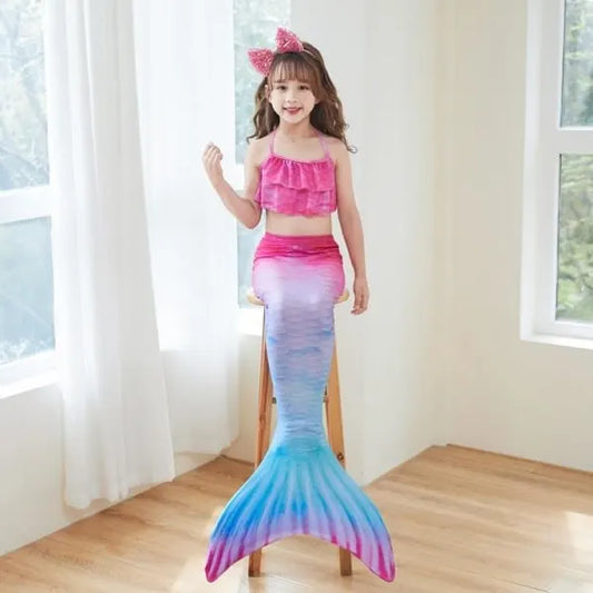 Mermaid Swimsuit Monofin Mermaid Fins Kids Mermaids Pack C (with Monofin) L (7-9 Years) - Image 5