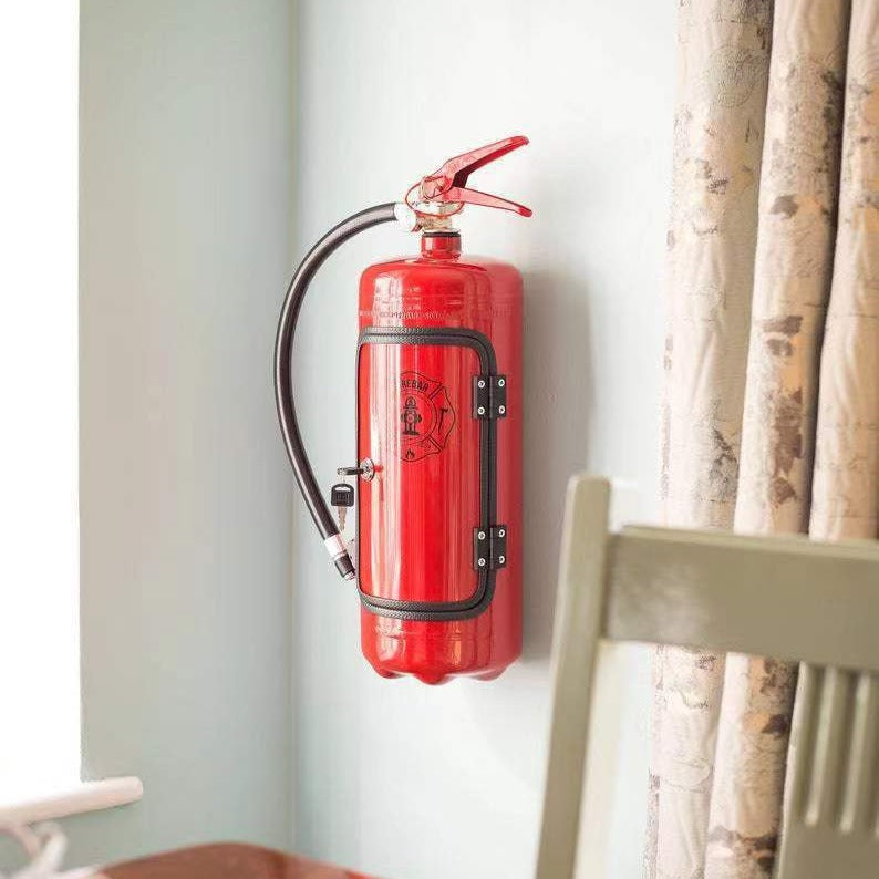 Fire Extinguisher Minibar Wine Cabinet Perfect Gift for Men black - Image 4