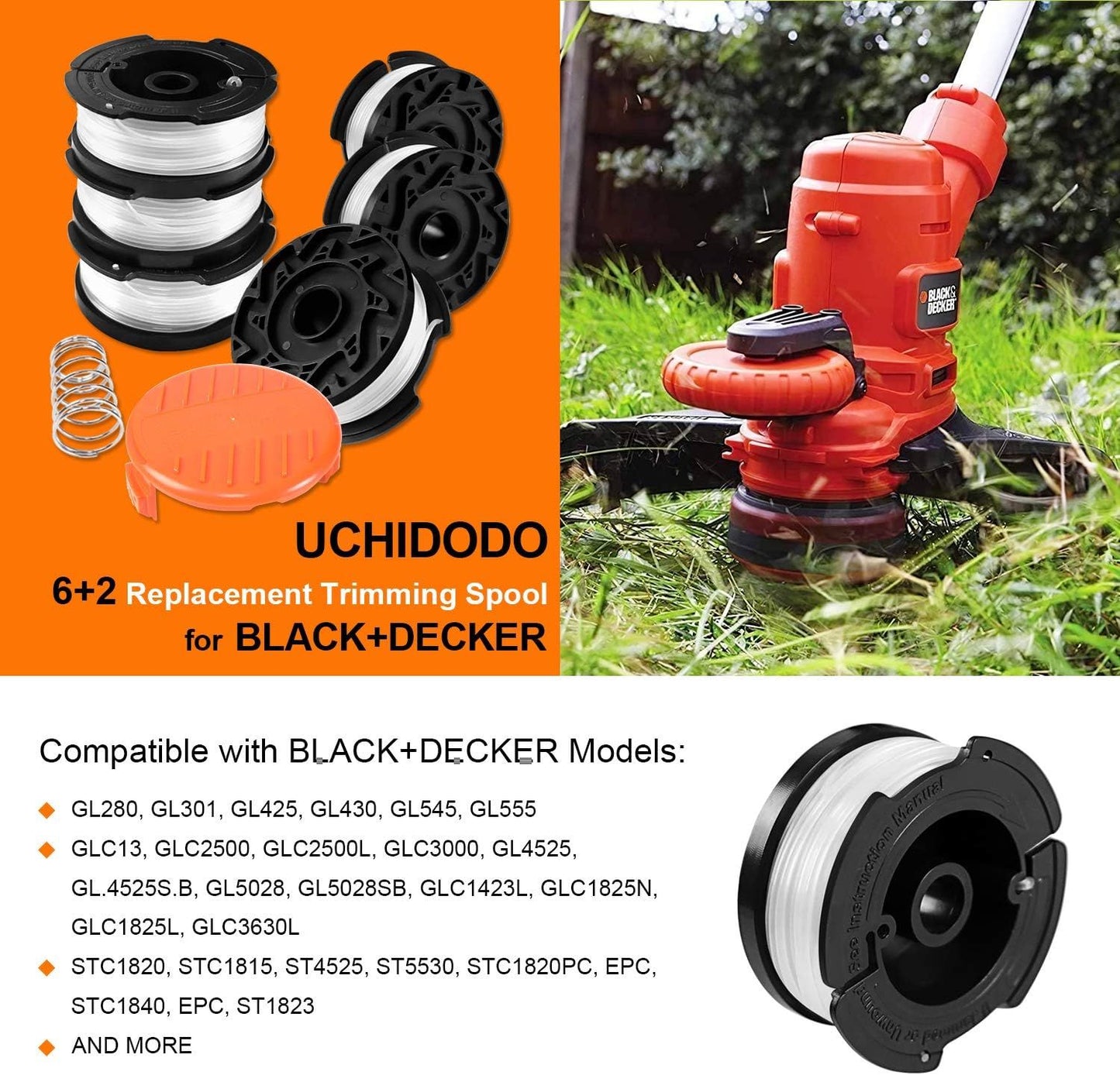 Trimmer Line Spool for Black and Decker Trimmers, 6 Trimmer Line-Xin - Image 2