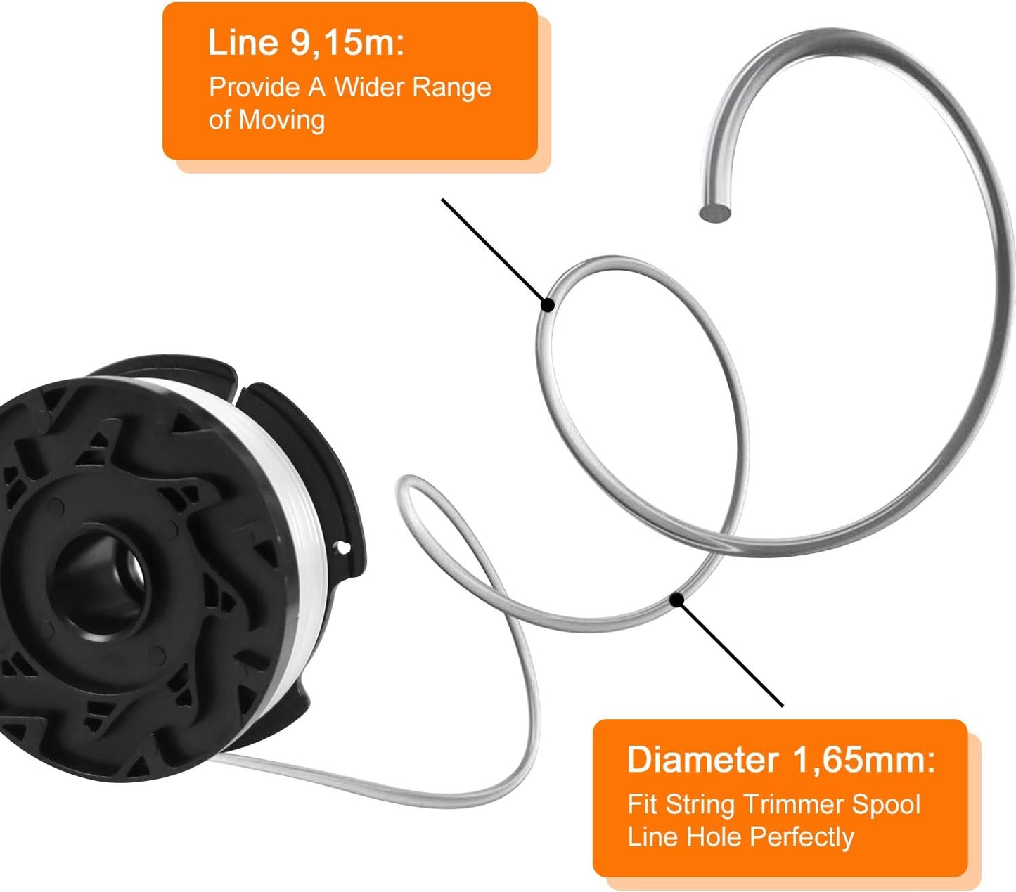 Trimmer Line Spool for Black and Decker Trimmers, 6 Trimmer Line-Xin - Image 5