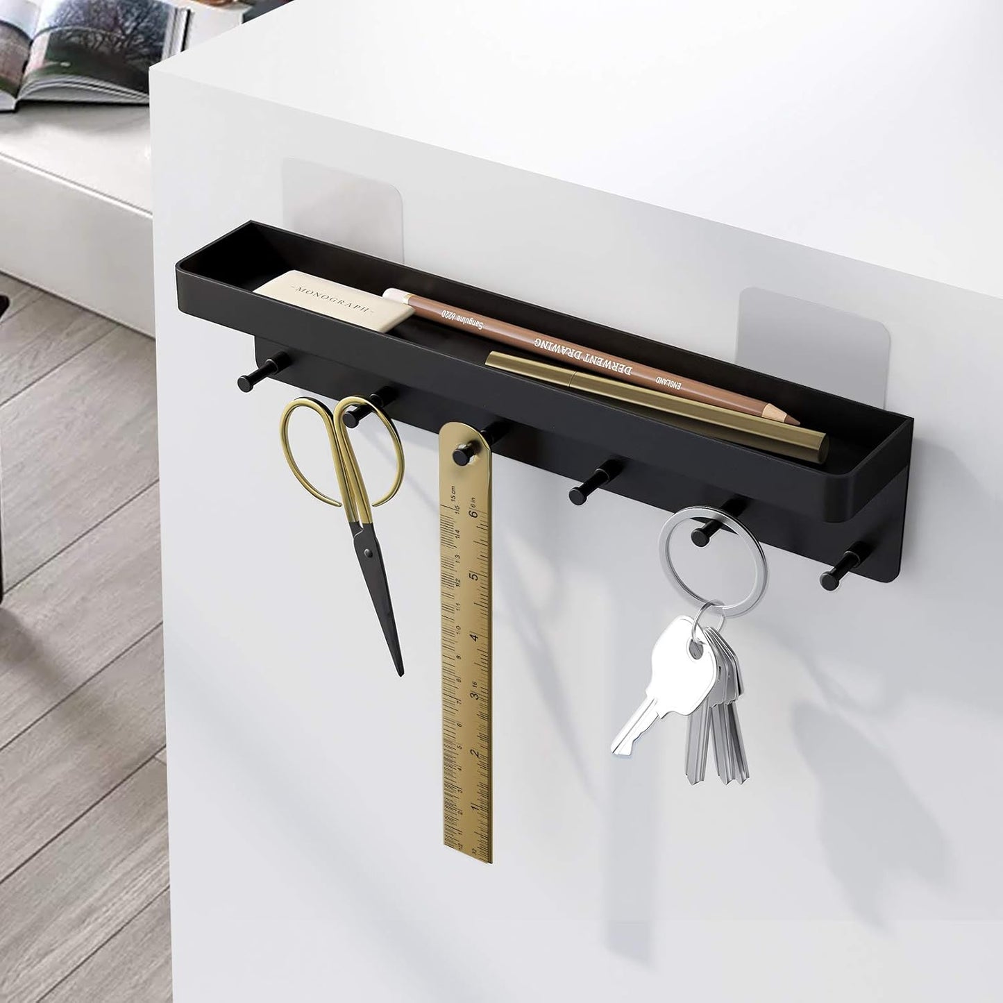 Self-adhesive Key Hooks Key Holder for Wall 6 Hooks Key - Image 4