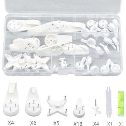 39 pcs Grooveless Wall Mounting Hooks, Picture Wall Hook, Picture Hanging Hook, Picture Hook, Wall Hooks for Hanging Photo Frames Paintings Clock - Image 5