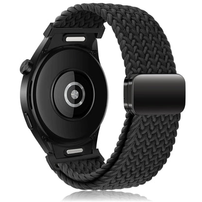Braided Strap for Samsung Galaxy Watch 6 4 classic/5 Pro 45mm 47mm 43mm 44mm 40mm Magnetic Strap Without Gap Galaxy Watch 6 Band Black Black Watch 6 40mm 44mm