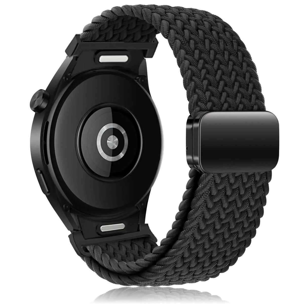 Braided Strap for Samsung Galaxy Watch 6 4 classic/5 Pro 45mm 47mm 43mm 44mm 40mm Magnetic Strap Without Gap Galaxy Watch 6 Band Black Black Watch 6 40mm 44mm