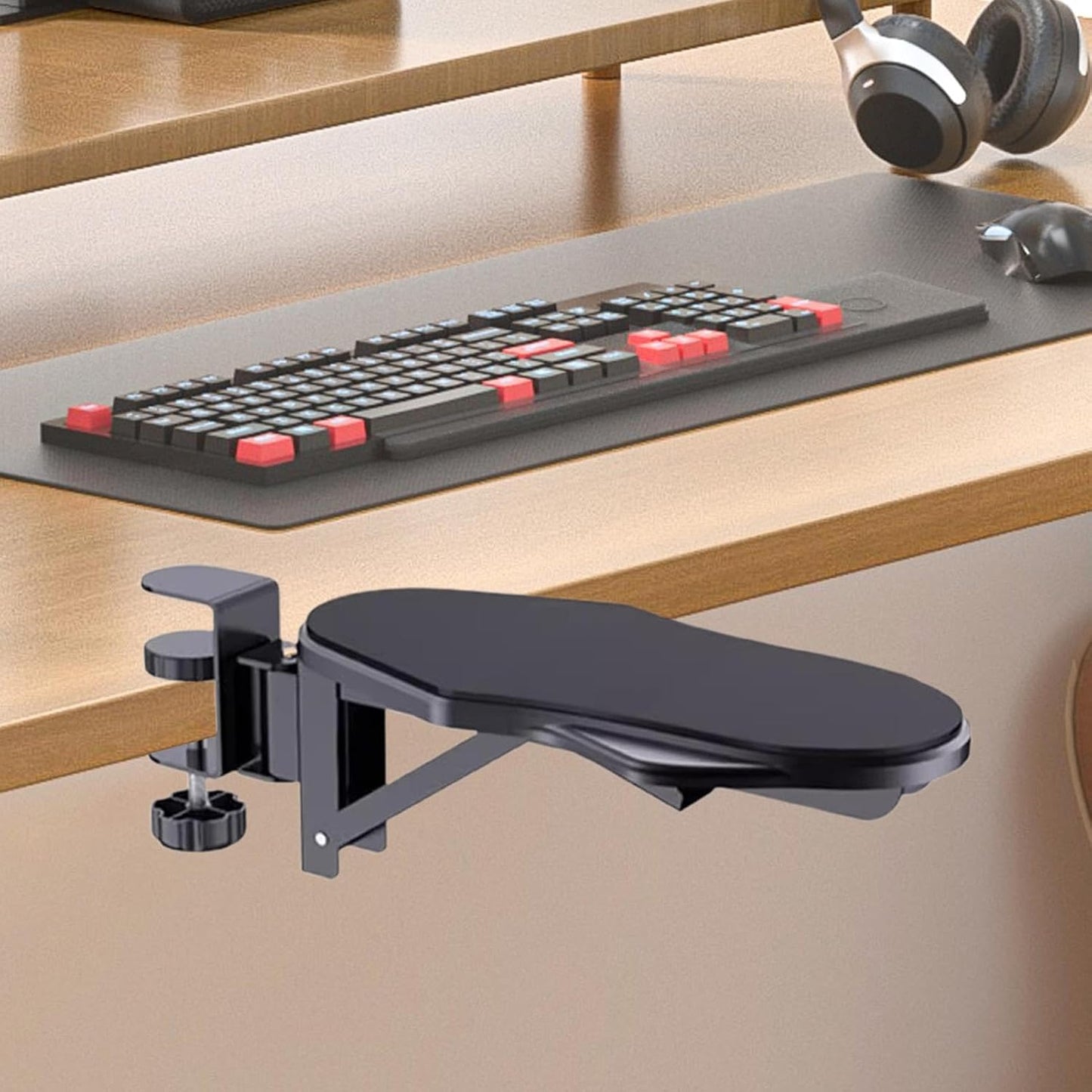 Computer Armrest for Desk, Ergonomic Elbow Support for Home Folding Rotating Model - Image 2