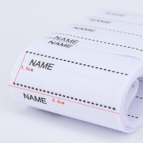 200 pcs iron-on labels woven labels Name labels with names to write labels School name labels, white，Fonepro - Image 2