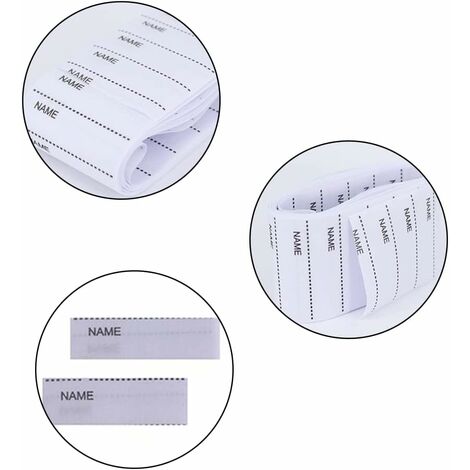 200 pcs iron-on labels woven labels Name labels with names to write labels School name labels, white，Fonepro - Image 3