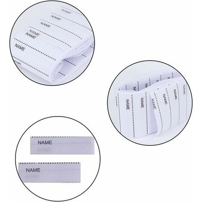 200 pcs iron-on labels woven labels Name labels with names to write labels School name labels, white，Fonepro - Image 3