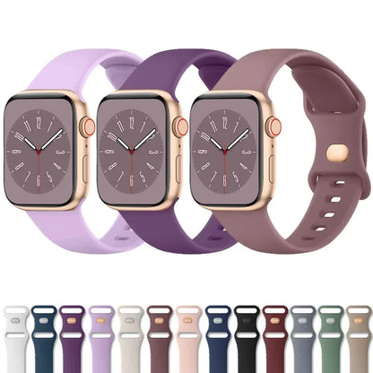 Soft Silicone Band for Apple Watch 8 7 6 5 4 3 SE Bracelet for IWatch Ultra 49mm 45mm 41mm 40mm 44mm 38mm 42mm Watch Smoky purple - Image 2