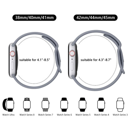 Soft Silicone Band for Apple Watch 8 7 6 5 4 3 SE Bracelet for IWatch Ultra 49mm 45mm 41mm 40mm 44mm 38mm 42mm Watch Smoky purple - Image 4