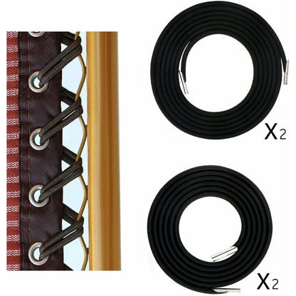 Drawstring, rubber band, folding chair accessories (black export (a set of 2 long and 2 short)), - Image 2