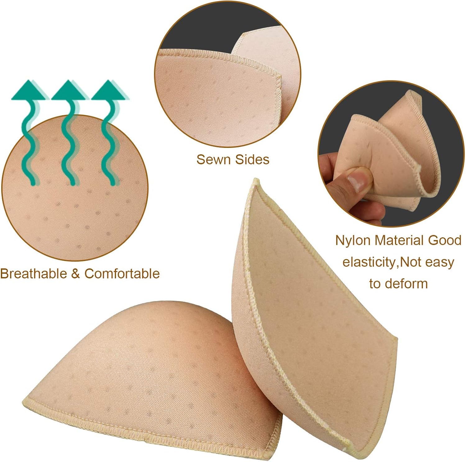 Bra Pads Insert 5 Pairs. Bra Pads Breathable Dcup - Image 3
