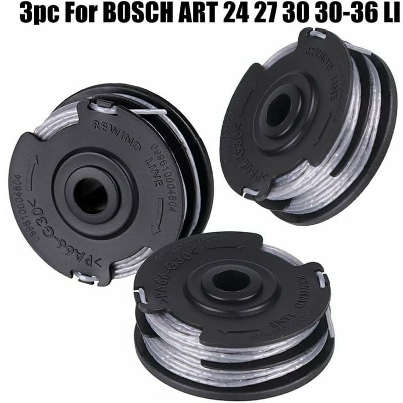 Set of 3 spools for Bosch grass trimmer Art 24 27 30 30-36 Li 18 M 1.65 mm. - Image 3