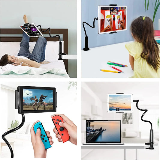Gooseneck Tablet Holder, Tablet Stand for Bed Gooseneck Mount Flexible Arm 360 Clamp - Image 4