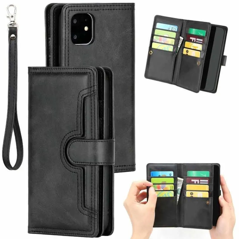 Compatible with iPhone 11 Wallet Case 10 Grid V3 Rose Gold 150