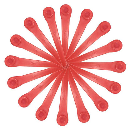 100-pack plastic blades compatible with Gardena edgers, replacement blades for Gardena edgers and cordless lawn mowers. (FMY)