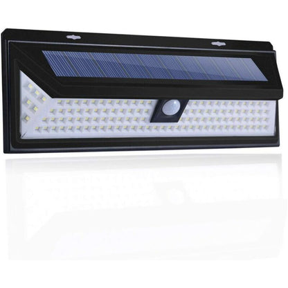 Solar Wall Light - 118 LED Solar Lamp 1000 Lumen Wall Light PIR Motion Sensor IP65 Waterproof Outdoor Garden..DEBUNS