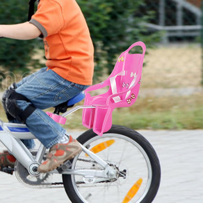 Doll Stroller Seat for Doll, Children's Bicycle Doll Seat with DIY Decals for Decoration PINK - Image 3