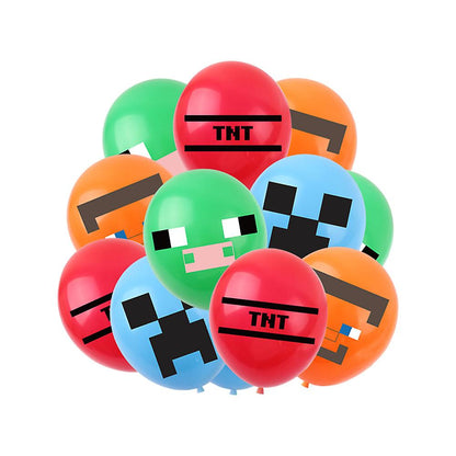 Minecraft themed birthday party balloons banner cake decorations — max - Image 2