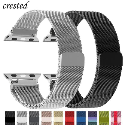 Milanese Compatible with Apple Watch Bracelet 44mm 40mm 45mm 49mm 41mm 38mm 42mm 44mm Bracelet iwatch Series 9 3 6 5 SE 7 8 Ultra 2 black black black 42mm 44mm 45mm 49mm - Image 2